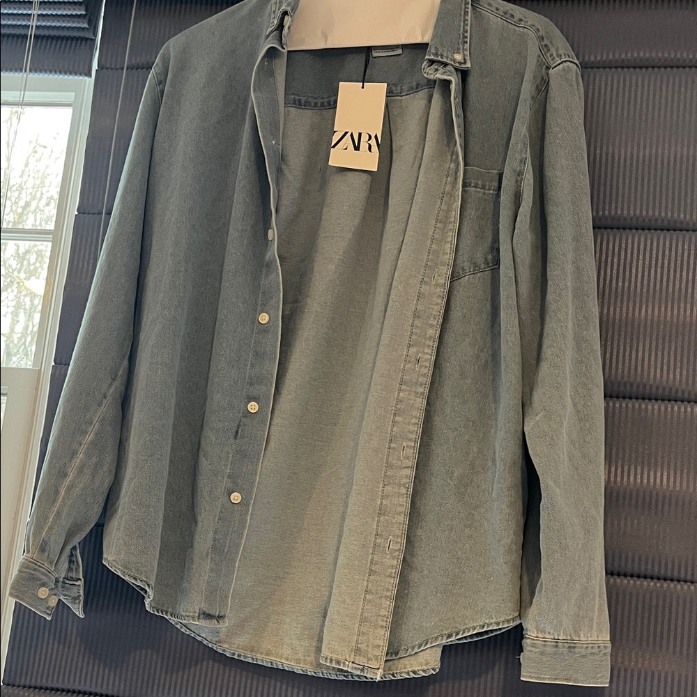 Zara Light Blue Denim Shirt
